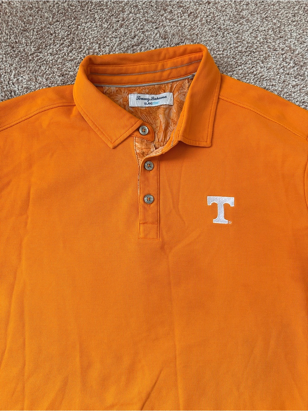 Tommy Bahama IslandZone Tennessee Volunteers Polo Shirt Orange Mens Large